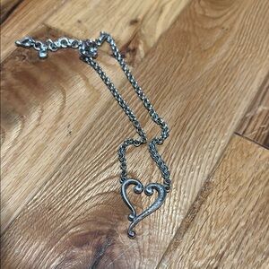 Vintage Brighton Silver Heart Necklace